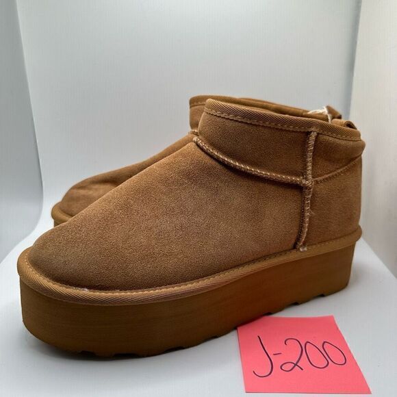 CUSHIONAIRE Women's Genuine Suede pull platform boot +Memory Foam 9 CHESTNUT - Picture 3 of 7